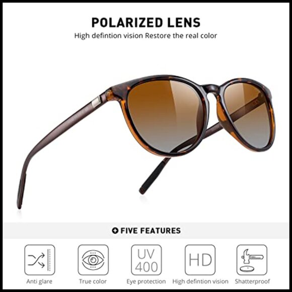 Polarized Sunglasses Aluminum Legs Round Frame Vintage Retro Classic main image 4